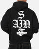 Saint Morta Gothic Stack Boxy Hoodie Black