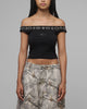 Loiter Rodeo Off The Shoulder Top Black