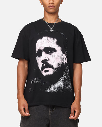73Studio X Game Of Thrones Jon Snow Vintage T-Shirt Black Acidwash