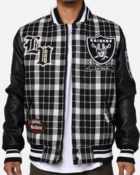 Pro Standard Las Vegas Raiders Pro Prep Plaid Jacket White/Black