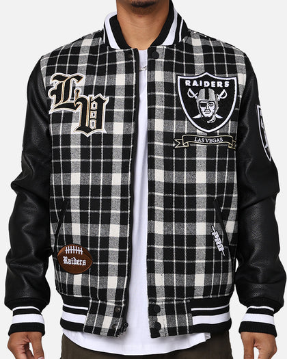 Pro Standard Las Vegas Raiders Pro Prep Plaid Jacket White/Black