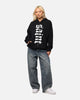 Saint Morta Gothic Distressed Zip Hoodie Black