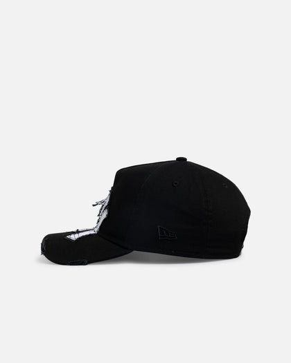 New Era New York Yankees 'Applique Distressed' 9FORTY A-Frame Snapback Black/White