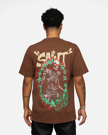 Saint Morta Holy Death T-Shirt Vintage Brown