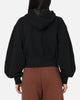 Jordan Women's Flight Fleece Satin-Lined Hoodie Black/Dark Smoke