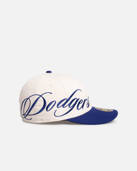 New Era Los Angeles Dodgers 'MLB Side Script 59FIFTY Fitted Light Beige