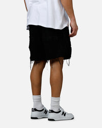 MNML Roughed Pocket Cargo Shorts Black