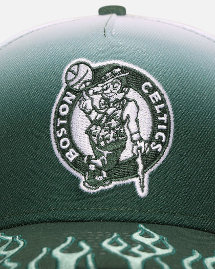 New Era Boston Celtics 'Sundyed Flames' 9FORTY A-Frame Snapback Pine Green