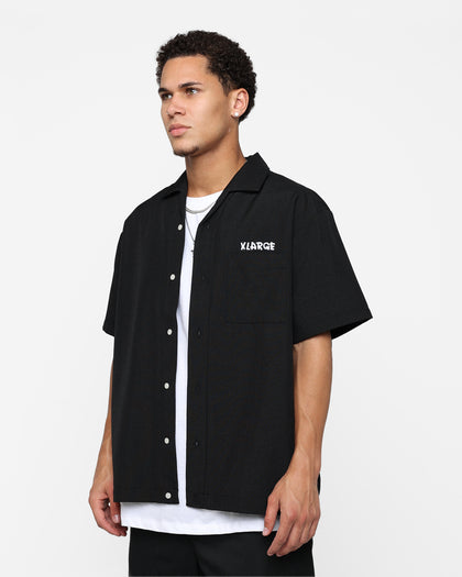 X-Large Drawing OG Open Collar T-Shirt Black