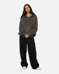 Saint Morta Crested Wing Hoodie Washed Charcoal