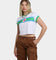 GUESS Originals Women's GUESS Originals X J Balvin Cropped Ringer T-Shirt Pure White Multi