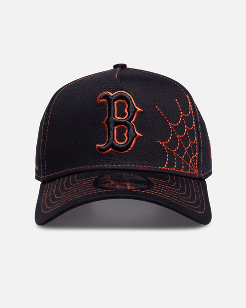New Era Boston Red Sox 'Spider Web' 9FORTY A-Frame Snapback Black/Orange