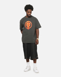 73Studio Marvel Punisher Flames Heavy T-Shirt Black Wash
