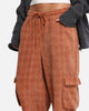 XXIII Boucle Tweed Cargo Pants Rust