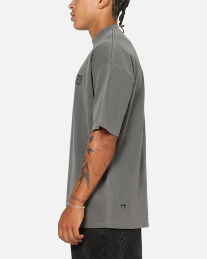 Saint Morta Serenity Mock Neck T-Shirt Washed Charcoal