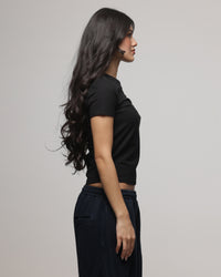 American Thrift Women's Shrunken T-Shirt Black