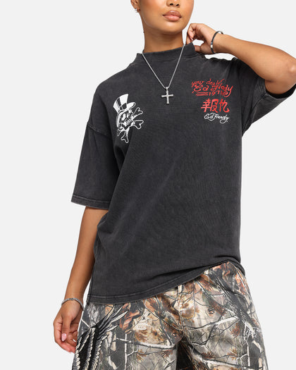 Ed Hardy Love Kills Oversized T-Shirt Black