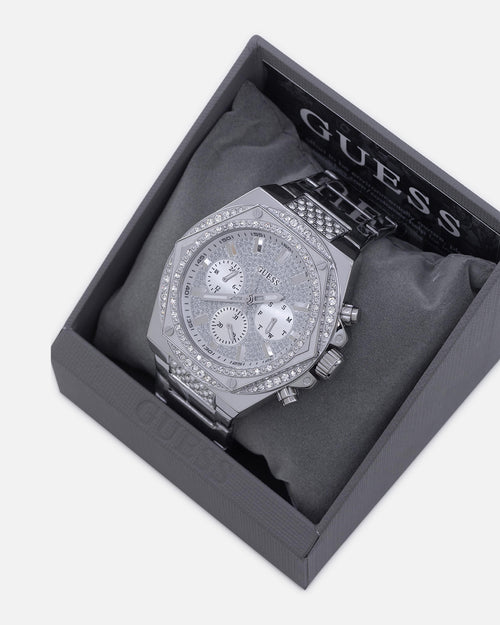Guess Mainline Fury Glitz Bracelet Watch Silver