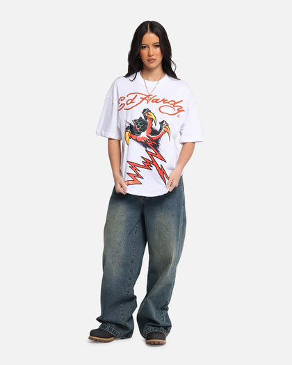 Ed Hardy Lightning T-Shirt White
