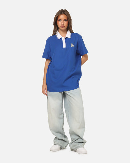 Bleacher Athletic Canterbury-Bankstown Bulldogs NRL Adult Golf Polo T-Shirt Blue