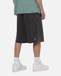 Saint Morta Graves Baggy Walk Shorts Black Shadow