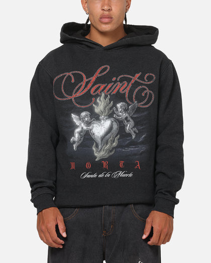 Saint Morta Heavens Kitchen Boxy Hoodie Black Wash