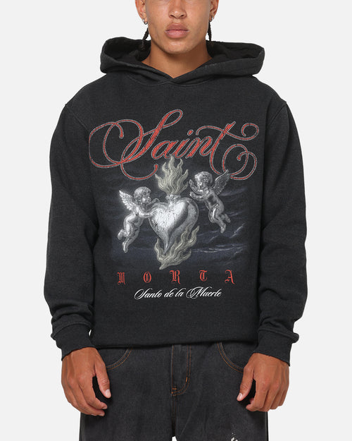 Saint Morta Heavens Kitchen Boxy Hoodie Black Wash