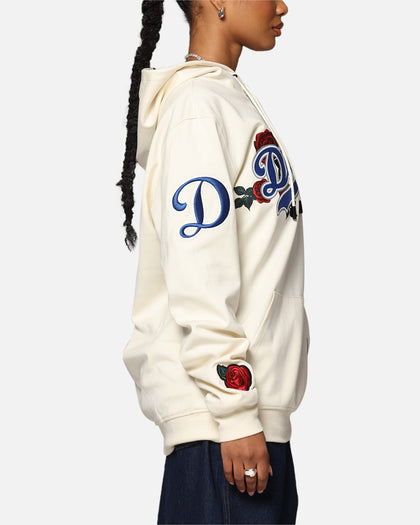 Pro Standard Los Angeles Dodgers Roses Pullover Hoodie Eggshell