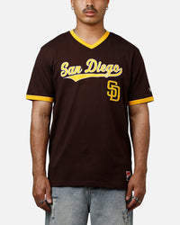 New Era San Diego Padres Throwback V-Neck T-Shirt Brown