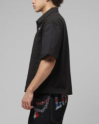 Loiter Work Wear Button Up Shirt Black
