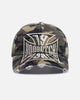 Von Dutch Cross Distressed Strapback Cap Camo