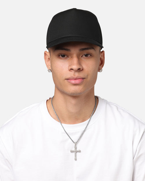 New Era Triple Black Blank 9FORTY A-Frame Snapback Black
