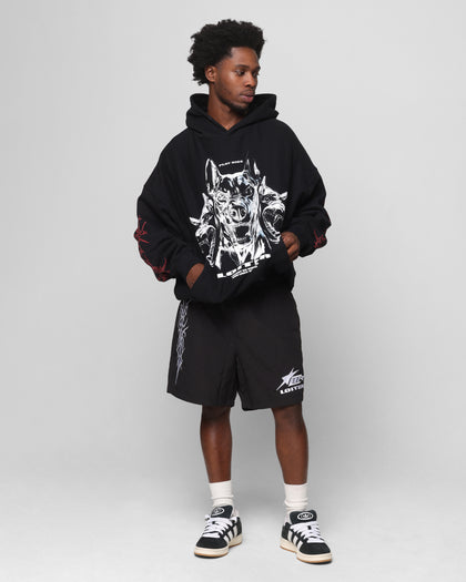 Loiter Chrome Dogs Vintage Hoodie Black