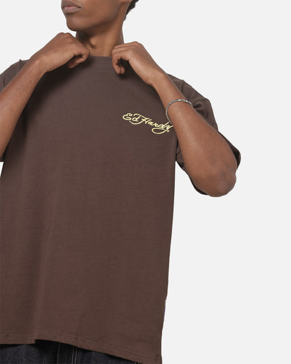 Ed Hardy Serpent T-Shirt Washed Brown