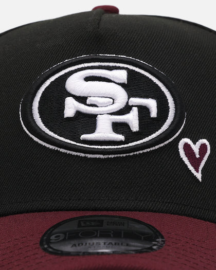 New Era San Francisco 49ers 'Burgundy Hearts' 9FORTY A-Frame Snapback Black/Maroon