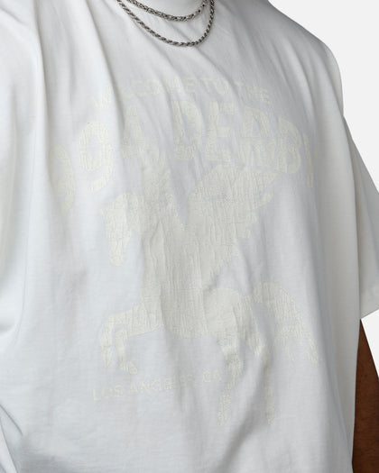 MNML Moth Eaten Cropped T-Shirt White