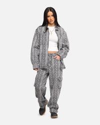 XXIII Snake Skin Cargo Pants Black Snake Print