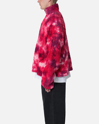 MNML Tie Dye Sherpa Pullover Sweater Magenta