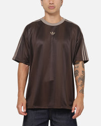 Adidas Jacquard Jersey T-Shirt Coffee