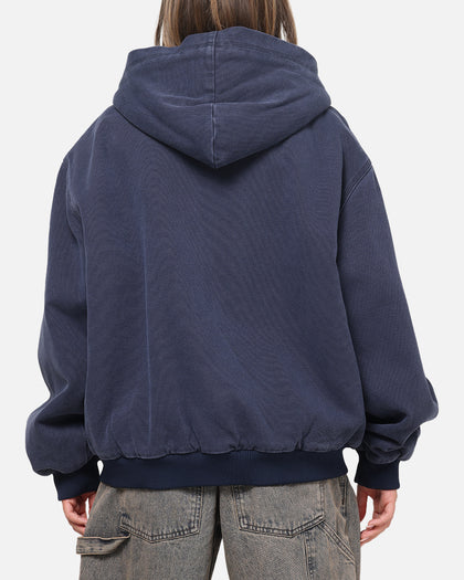 Carre Sherpa Lined Zip Hoodie Navy