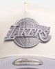 New Era Los Angeles Lakers 'Chrome Grey' 9FORTY A-Frame Snapback White/Silver