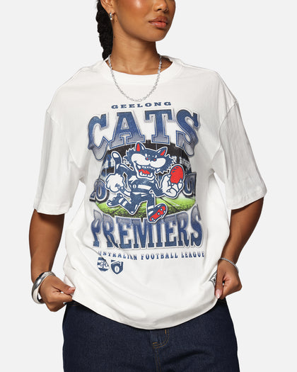 Mitchell & Ness Geelong Cats Mascot T-Shirt Vintage White