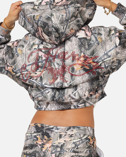 Ed Hardy Women's Butterfly Effect Hoodie Real Tree Camo