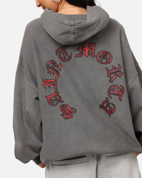 Saint Morta Worldwide Boxy Hoodie Washed Charcoal