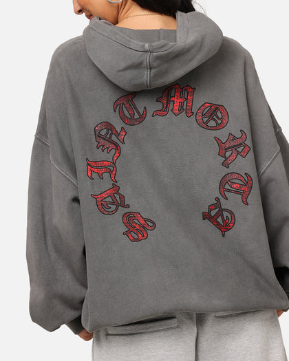 Saint Morta Worldwide Boxy Hoodie Washed Charcoal