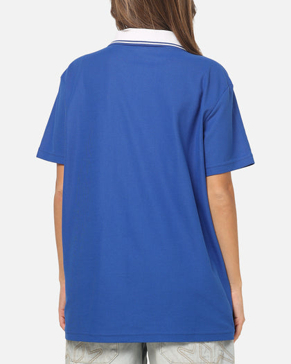 Bleacher Athletic Canterbury-Bankstown Bulldogs NRL Adult Golf Polo T-Shirt Blue