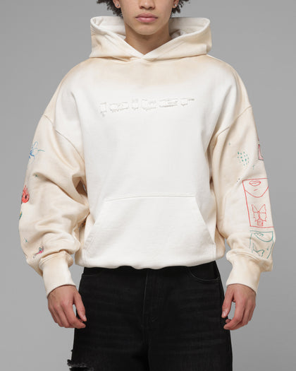 Loiter Hand Drawn Hoodie Off White