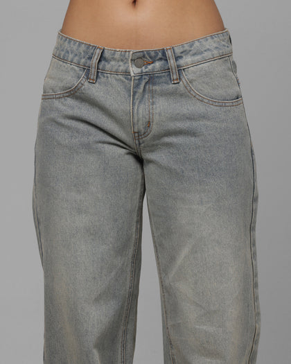 Loiter Women's Low Waisted Baggy Denim Jeans
