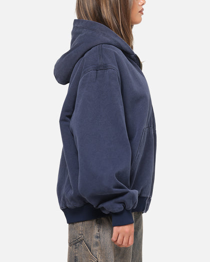 Carre Sherpa Lined Zip Hoodie Navy