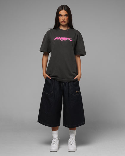 Loiter Cyber Logo T-Shirt Vintage Black